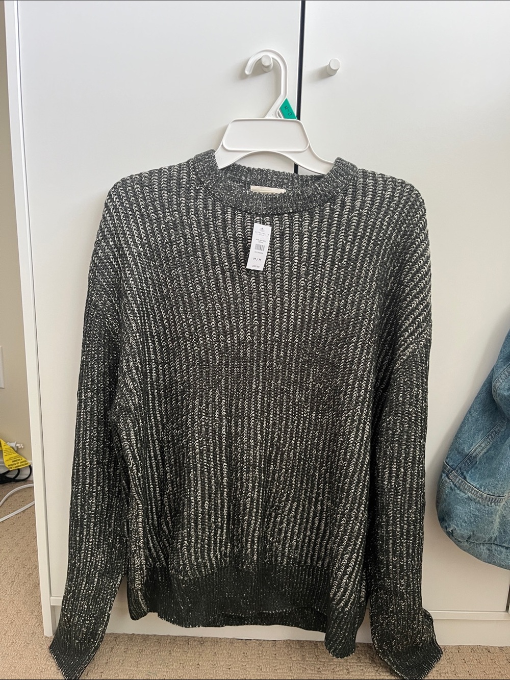 Aeropostale Black and White Marled Knit Sweater